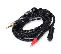 Yanmis Silver Plated Audio Cable for Sennheiser HD600 HD580, 8 Core OCC Balanced Double Needle Cable, 1.2m/3.9ft High Resolution Stereo Cable, Soft & Durable Replacement Cord fo