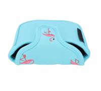 Yanmis Sky Blue PU Mallet Putter Cover Flamingo Pattern Embroidery with Magnetic Closure, Plush Interior Lining Golf Putter Headcover Protector for Men Women (Square Shaped(14x12.