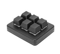 Yanmis Small 6 Key Keypad, USB Wired Mechanical Programmable Gaming Keyboard, Portable One Handed Macro Keypad Customize Keyboard for PC Video Game (Black)