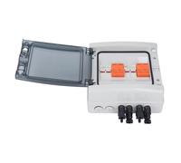 Yanmis Solar Combiner Box PV Combiner Box 2 String IP65 15A DC Disconnect with Protector, Easy Install Safety Protection Transparent Cover for On Off Grid System (DC500V)