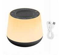 Yanmis Sound Machine with 30 Soothing Sounds (Grey) | 7 Colors Night Light, White Noise Machine, BT 5.1 Speaker, 4 Timer, Adjustable Volume, for Travel Office Home Use