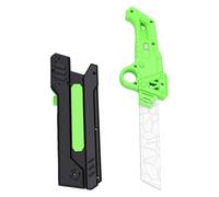 Yanmis Spark Effect Sword for Kids with Transparent Glowing Blade, One Touch Ignition, Ergonomic Handle, Light Up Toy Sword with Sheath, Cosplay LED Toys Gifts for Boys Girls (Green)