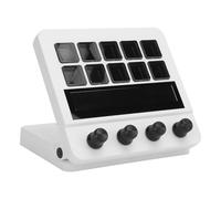 Yanmis Stream Controller with 10 Macro Keys, Streaming Keyboard with Trigger Actions for PC, Customizable LCD Buttons Studio Control Deck Keypad, Shortcut Buttons Keypad