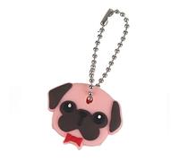 Yanmis Super Funky Dog Key Caps Cute Red Bowtie Key Covers for Organizing Keys, PVC Material, Lightweight, 2 Units
