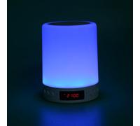 Yanmis Touch Bedside Lamp Night Light Bluetooth Speaker, 3 Brightness 7 RGB Colors, 4 in 1 Play Modes Soothing Audio, Bluetooth Speaker for Men Women Teens