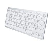 Yanmis Ultra Slim Wireless Bluetooth Keyboard, Portable Wireless Keyboard for Android Wins SmartTV OS X with Aluminum Alloy ABS 10m Range Shock Absorbing Pads (Spanish QWETZ Layout)
