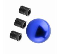 Yanmis Universal Manual Gear Shift Knob Round Ball Shape Durable Metal for Car Upgrade with 3 Adapters (Blue)