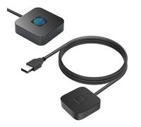 Yanmis USB Fingerprint Reader, Capacitive Fingerprint Scanner with 360 Degree Touch Fast Recognition C USB A Biometric Scanner Zinc Alloy Design (black)
