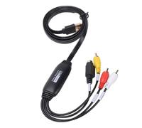 Yanmis VHS to Digital Converter, USB 2.0 Video Card with 1080P 30Hz Output, Convert Analog AV S Video to USB A or C for Wins OS X, Compatible with VCR DVD Cameras