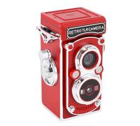 Yanmis Vintage Digital Camera Retro Mini 64MP Autofocus 1080P Video TLR Camera Hand Crank Operation Old Style Portable Compact for Travel Daily Recording with 1000mAh Battery (Red)