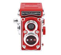 Yanmis Vintage Mini Digital Camera, Portable TLR Style Point and Shoot 64MP 1080P Auofocus Vlogging Camera for Beginners, Teens, and Adults (Red)