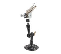 Yanmis Welding Auxiliary Clamp Adjustable Angle Soldering Helping Hand, Sturdy Metal Base Plate Stable Clamping for Repair Electronic Welding, Round Mouth 2.95in Base