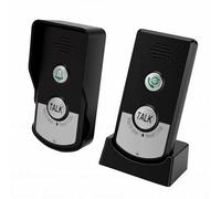 Yanmis Wireless Intercom Doorbell, Voice Two Way Audio with 1800mAh Battery, 1000m Range, No WiFi Needed, -20°C to 55°C, Multi Purpose Bell for Nurse Call Home Emergency (Black)
