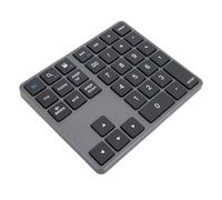 Yanmis WL Number Pad, 2.4G WL BT5.0 BT3.0 Numeric Keypad, External 35 Keys Numpad Financial Data Entry Keyboard for OS X, for Android Laptop PC Desktop Smartphone (Grey)