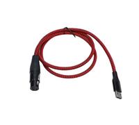 Yanmis XLR to USB Mic Converter Cable, USB to XLR Adapter Female Microphone Cable Plug and Play High Gain Chip for Dynamic Microphones (2m)