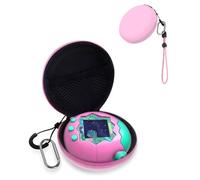 YANMONGI Carrying Case for Tamagotchi Paradise/Nano-MALS,EVA Hard Shell Portable Travel Storage Bag,Shockproof Protective Case with Lanyard & Carabiner（Pink）
