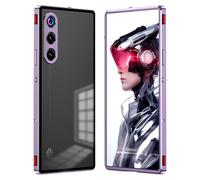 YANMONGI for ZTE Nubia RedMagic 10 Air Metal Case,Metal Frame + Frosted Back Cover,Aerospace Aluminum,Shoulder Triggers,Slide-to-Open Design,Full Protection(Purple)