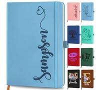 YanNanKe Custom Leather Notebook Personalised Name Journals Notebook for Women Men Customised College Ruled Notebooks Daily Journals for Writing Business Work Office