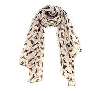 Yannerr Women Long Scarves, Cat Printed Flower Soft Scarf,Chiffon Wrap,Lady's Elegant Shawl