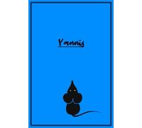 Yannis: Blaues Notizbuch mit Mäusemotiv | A5 | kariert | 120 Seiten | Softcover
