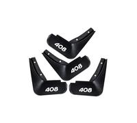 YannnnV12 4pcs Car Mudflaps,For Peugeot Sedan 408 2010 2011 2012 2013 2014 2015 with Emblems Logo Splash Guards Car Fenders Mudguards Guards Tire Mudflaps Front Rear Rubber Splash Car Accessorie