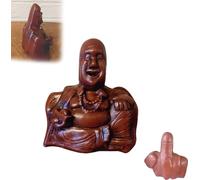 Yanobia The Buddha Flip | Unexpected Backside, Middle Finger Laughing Buddha Statue, Bring Wealth and Good Luck, Comical and Distinctive Gift for Friends (1Pcs)