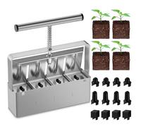 YaNovate Soil Blocker - 4 Pcs 2-Inch Seedling Maker with Strong Hand Held, Seed Starter Tray for Indoor/Outdoor Plants