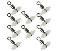 YANPINGJIA 10Pcs T Shape 3 Way Rolling Barrels Fishing Swivels Bead Swivels Snap Connector Tackle Gear for Professionals