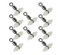 YANPINGJIA 10Pcs T Shape 3 Way Rolling Barrels Fishing Swivels Bead Swivels Snap Connector Tackle Gear for Professionals