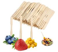 YANPROG Bamboo Mini Forks Disposable Forks for Appetizers 3.5" Small Forks Appetizer Forks for Fruit,Cocktail Forks for Parties, Weddings(100Pcs)