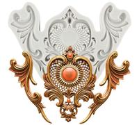 YANQINMS Baroque Silicone Moulds Border Scroll Fondant Mould