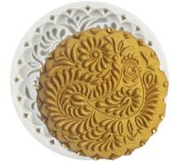 YANQINMS Embossing Lace Fondant Moulds Impression Sugar Lace Moulds Multi Circle Flowers Lace Mat Cake Decoration Tool for Sugar Cake Decorating Cupcake Topper Gum Paste Polymer Clay
