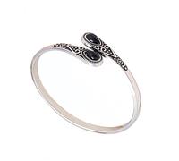 YANQSHM Natural Stone Rings, Onyx Stone Ring with Teardrop Cut Gemstone Vintage Stackable Fidget Band Adjustable Promise Wedding Band Balance Crystal Jewellery Gift for Women Men Black
