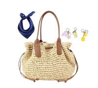 YANROSE Beach Summer Tote Shoulder Bag, Hand Woven Straw Purses For Women 2026(Beige)