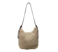 YANROSE Straw Bags For Women 2025 Woven Single Beach Female Commuting Shoulder Bag(Beige)