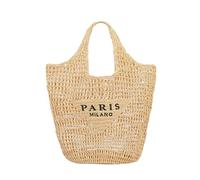 YANROSE Straw Beach Bag, Mesh Beach Bag, Straw Beach Bags For Women, Woven Bags, Hobo Summer Beach Bags, For Holiday, Picnic And Party (Color : Dark khaki)