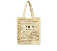 YANROSE Woven Straw Tote Bag, Boho-chic Hobo Summer Beach Bag, Beige, For Women, Summer Enthusiasts, Casual Users