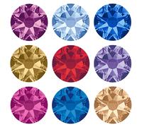 YANRUO 2088 Non Hotfix 8 Big 8 Small DIY Strass Crystal Stick On Nails Flat Back Rhinestones For Nail Art Decorations SS10 1440Pcs Citrine