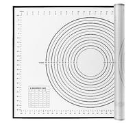 Yansumi Silicone Pastry Non Stick Baking mat with Measurement Fondant mat with Three Sizes for Silicone Baking mat, Counter mat, Dough Rolling mat,Fondant/Pie Crust mat (Black, 70×50cm)