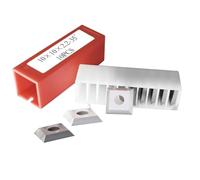 YANSYUAN 10mm Square Carbide Inserts, Replacement Cutter for Surfacing Router Bit Wood Lathe Turning Tools Woodworking Tools Spiral Helical Planer,(10mmx10mm, 2.2mm Thick), 35 Degree Cutting Angle