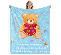 Yantar Ptor Get Well Soon Gifts for Kids, Get Well Bear Blankets for Boys/Girls, Throw Blanket with Inspirational Words, Feel Better Gifts for Kids, Healing Warm Hugs Gifts 50" L x 40" W
