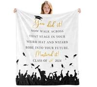 Yantar Ptor Graduation Gifts, 2024 Graduation Gifts for Her, Graduation Gifts for Him 2024, College/Masters Degree Graduation Gifts for Her Blanket 60X50in (You DID IT)