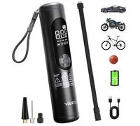 YANTU | Tyre Inflator Air Compressor - 150 PSI Digital Tyre Pressure Gauge, Bike Pump Electric for Presta Valve or Schrader Valves - Type C Charging - Bike Pumps For All Bikes, Mini Air Compressor