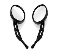 Yantutu Motorcycle Mirror Set for Keeway, Cruiser, Dorado, Blackster, Superlight, Vento, Rebellian, V-thunder, Colt 250 - Adjustable, Universal Fit, Handlebar Mount, Flat Lens, Black