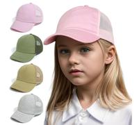 YANWANG Baby Baseball Cap Breathable Adjustable Toddler Sun Hat Dinosaur Solid Color Caps for Kids Boys Girls(Pink，M)