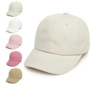YANWANG Baby Kids Solid Color Baseball Caps Adjustable Cotton Sun-Hat for Toddler Boys Girls(Beige,2-5 Years)