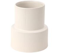 YANWE1 White Ceramic Vase, Large Ceramic Vase for Flowers, Decorative Vases for Boho Decor, Modern Ribbed Vase, Pampas Grass Vases for Living Room, Office, Mantel, Shelf, Dinning Table, 7.5 Inches