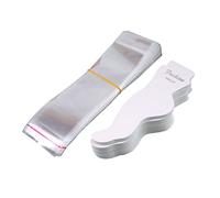 yanwuwa 100pcs Paper Anklet Display Cards with Clear Self-Seal Bags | Clear Self-Seal Bags Transparent Bag Hanging Cards for Jewelry Display Business Personal Foot Shape