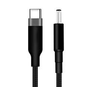 yanwuwa 100W USB C Male to 5.5x2.1mm Notebook Charging Cable Braided, 3m | Efficient Charging Solution for Laptops, Woven Texture, Power Supply Charging Cable, 20V 5A, Soft Braided