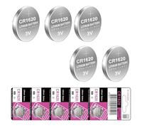 yanwuwa 10pcs / 5pcs CR1620 Button Batteries 75mAh High Energy Density Replacement DL1620 / ER1620 / GPCR1620 for Watch High